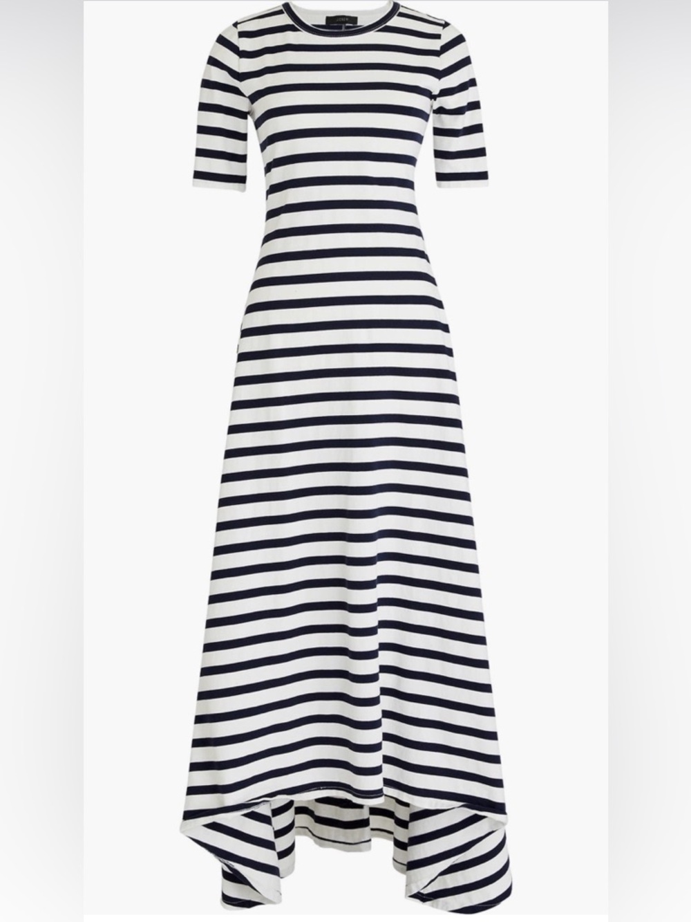 EUC J. Crew Knit Striped Handkerchief Hem Maxi Dress // Size XL